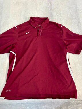 NIKE DRI-FIT SHORT SLEEVE POLO: Men's Size XL --- Maroon Color, Athletic Casual